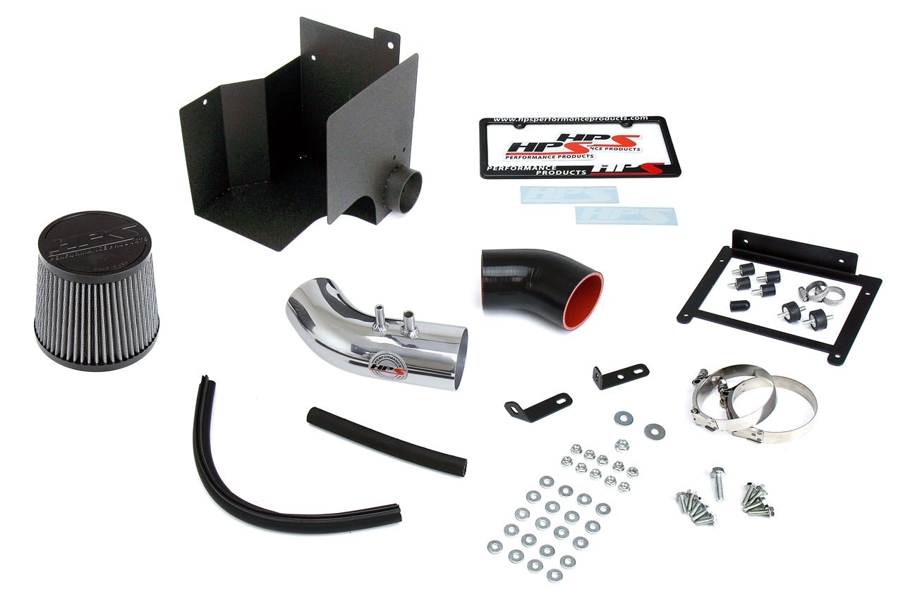 HPS Shortram Air Intake Kit 2010 - 2013 Kia Forte Koup 2.4L, Includes Heat Shield, Polish Air Intake Kit