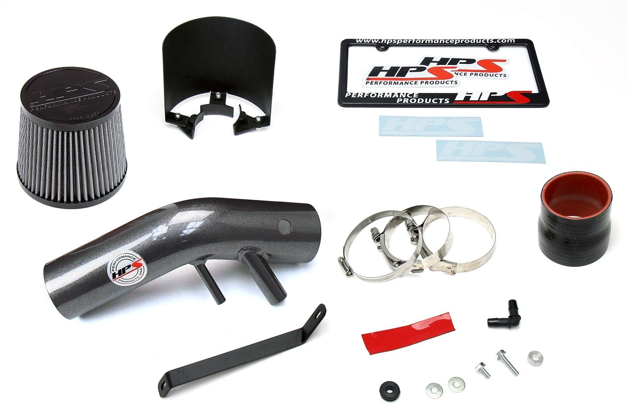 HPS Shortram Air Intake Kit 2015 - 2017 Hyundai Sonata Eco 1.6L Turbo, Includes Heat Shield, Gunmetal Air Intake Kit