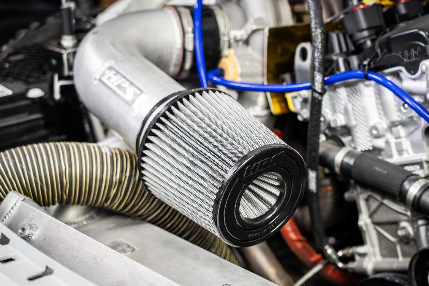 HPS Performance 3.5" Open Top Dual Cone Air Filter, 6.5" Length, HPS-4343