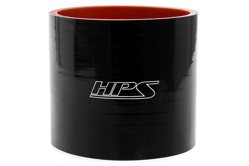 HPS 3-1/4 inch High Temp 4-ply Reinforced Black Silicone Straight Coupler Hose Connector 83mm HTSC-325-BLK