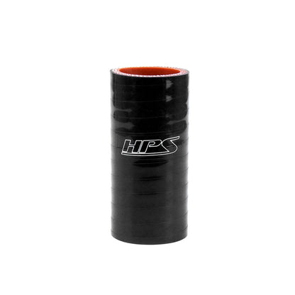 HPS 1 inch High Temp 4-ply Reinforced Black Silicone Straight Coupler Hose Connector 25mm