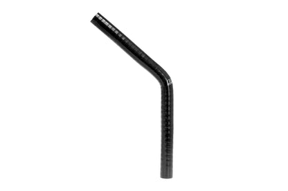 HPS 1/2 inch Inside Diameter, 10 inch Leg, Silicone 45 Degree Elbow Coupler Hose, High Temp 4-ply Reinforced, Black (13mm ID)