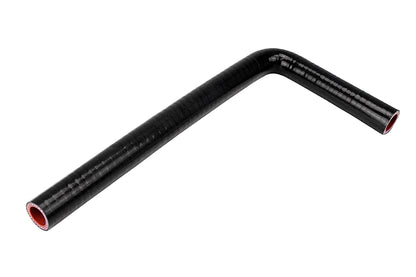 HPS 5/8 inch high temp 4-ply Reinforced Silicone 90 Degree Elbow Heater Hose Black HTSEC90-062-BLK