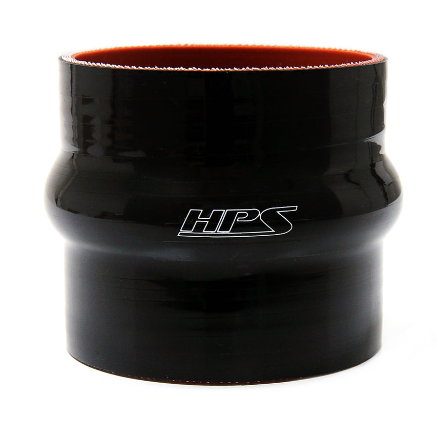 HPS 1-3/8" inch high temp 4-ply Reinforced Silicone Hump Coupler CAC hose Bellow Radiator Black HTSHC-138-L6-BLK 35mm
