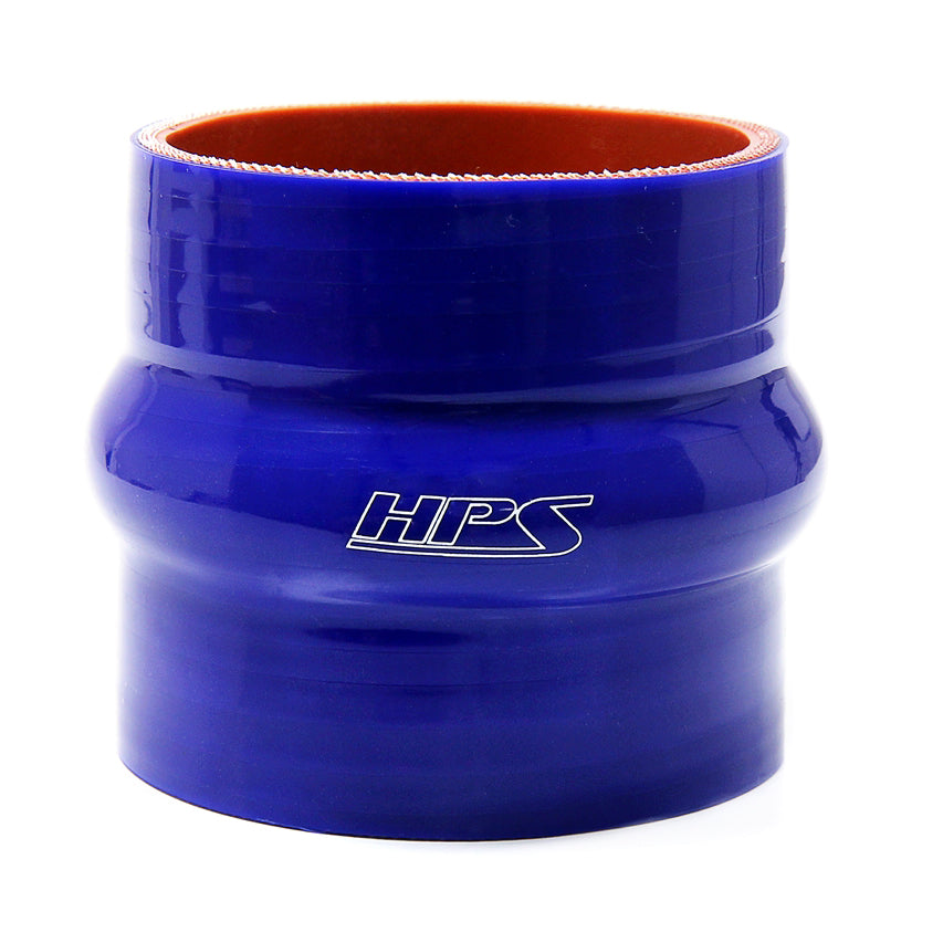 HPS 3-1/2" inch high temp 4-ply Reinforced Silicone Hump Coupler CAC hose Bellow Air Intake Marine wet exhaust Blue HTSHC-350-L6-BLUE 89mm