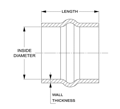 HPS 3/4" Silicone Single Hump Coupler Hose Hot Side, Ultra High Temp 4-ply Aramid Reinforced, Max. Temperature: 500F