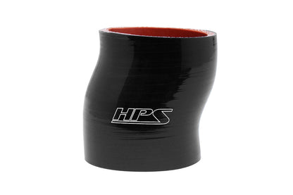HPS 1.38 inch ID 4 inch Long Black Silicone Offset Straight Coupler Hose High Temp 4-ply Reinforced 35mm HTSOC-138-L4-BLK