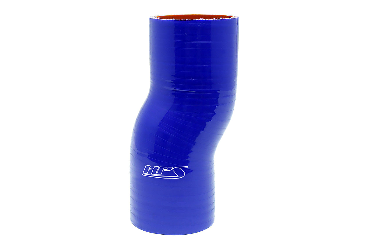 HPS 2-1/2 2.5 inch ID 6 inch Long Blue Silicone Offset Straight Coupler Hose High Temp 4-ply Reinforced 63mm HTSOC-250-L6-BLUE