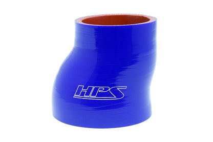HPS 3 - 3-1/2 inch 3.5 ID 3 inch Long Blue Silicone Offset Straight Reducer Coupler Hose High Temp 4-ply Reinforced 76mm 89mm HTSOR-300-350-BLUE