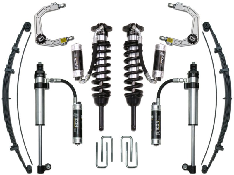 ICON 05 - 15 Toyota Tacoma 0 - 3.5in/16 - 17 Toyota Tacoma 0 - 2.75in Stage 9 Suspension System w/Billet Uca Coilovers