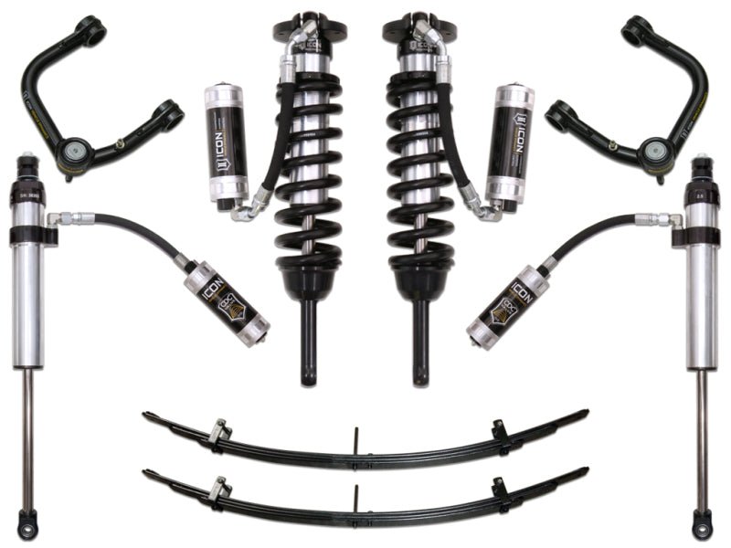ICON 05 - 15 Toyota Tacoma 0 - 3.5in/2016+ Toyota Tacoma 0 - 2.75in Stg 6 Suspension System w/Tubular Uca Coilovers