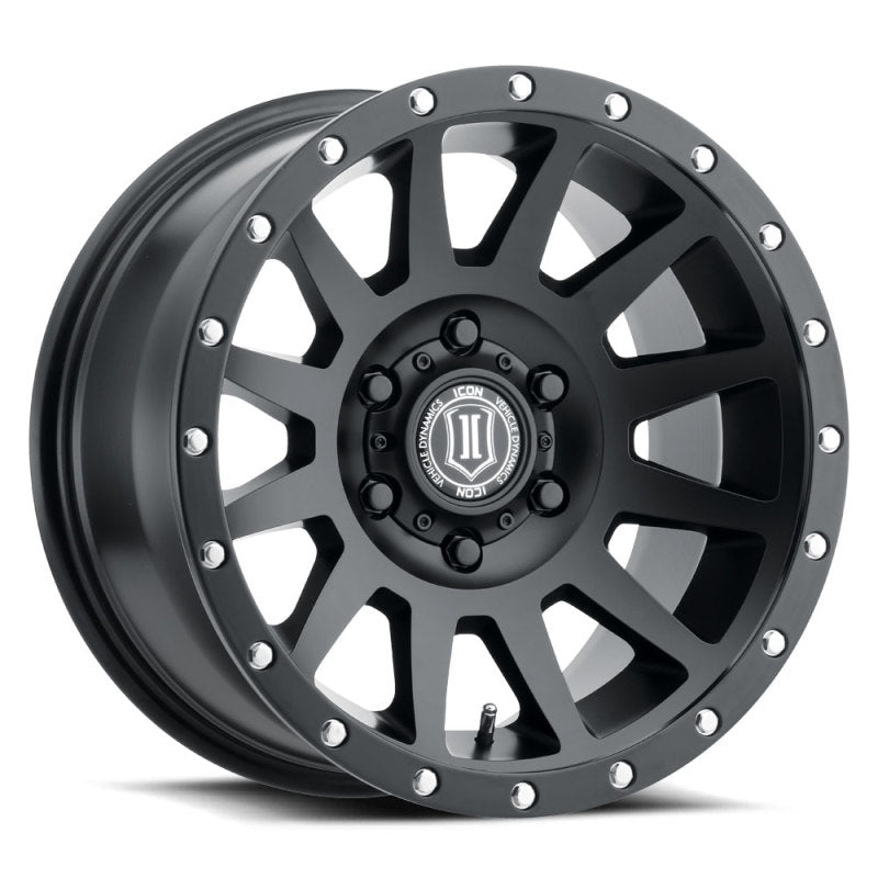 ICON Compression 17x8.5 5x5 - 6mm Offset 4.5in BS 71.5mm Bore Satin Black Wheel Wheels - Cast