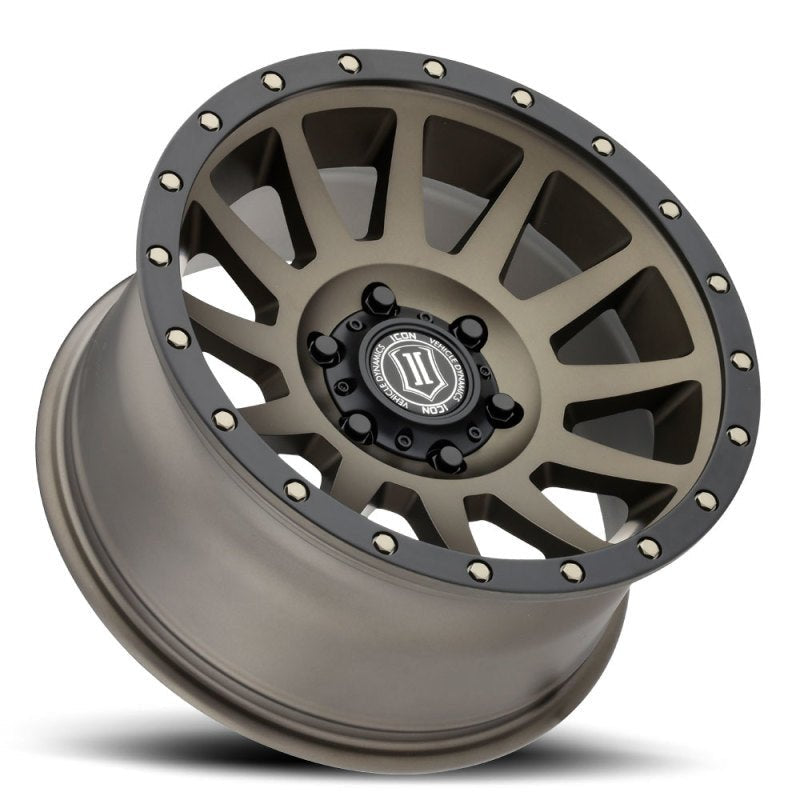 ICON Compression 17x8.5 6x5.5 25mm Offset 5.75in BS 95.1mm Bore Bronze Wheel-Wheels - Cast-ICON