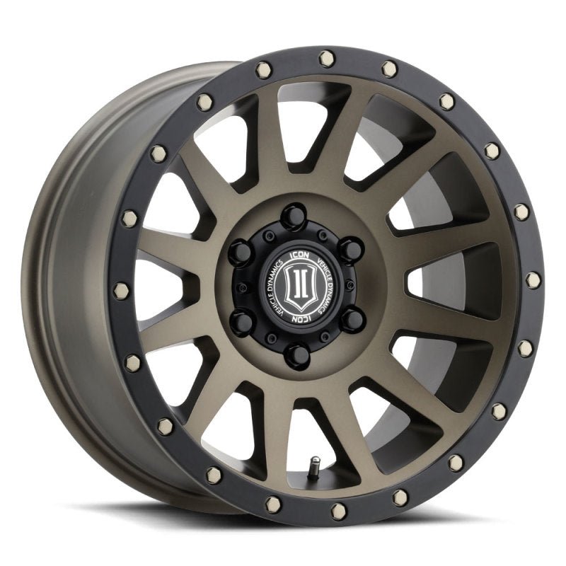 ICON Compression 17x8.5 6x5.5 25mm Offset 5.75in BS 95.1mm Bore Bronze Wheel-Wheels - Cast-ICON