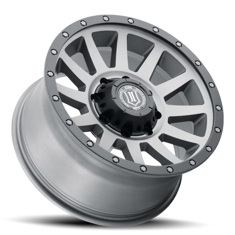 ICON Compression HD 18x9 8x170 6mm Offset 5.25in BS Titanium Wheel Wheels - Cast