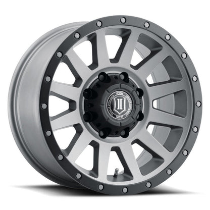 ICON Compression HD 18x9 8x170 6mm Offset 5.25in BS Titanium Wheel Wheels - Cast