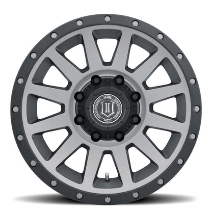 ICON Compression HD 18x9 8x170 6mm Offset 5.25in BS Titanium Wheel Wheels - Cast