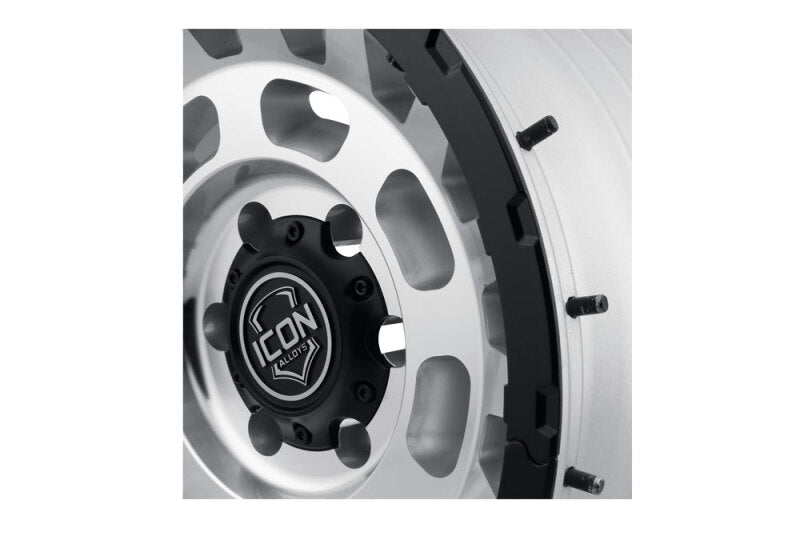 ICON Hammer Pro 17x8.5 / 5x5 / -6mm / 4.5in BS - Silver Machined-Wheels - Cast-ICON