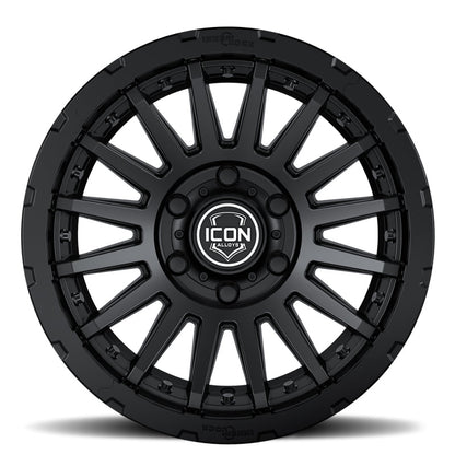 ICON Recon Pro 17x8.5 5 x 150 25mm Offset 5.75in BS Satin Black Wheel-Wheels - Cast-ICON