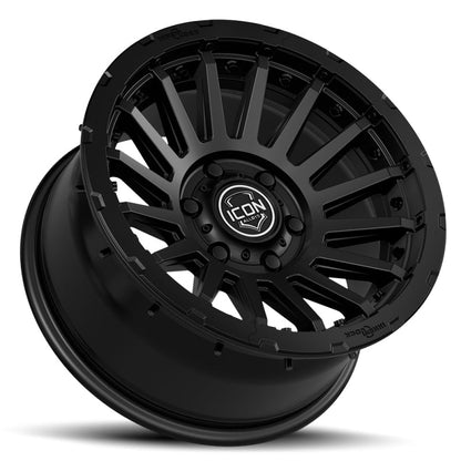 ICON Recon Pro 17x8.5 5 x 150 25mm Offset 5.75in BS Satin Black Wheel-Wheels - Cast-ICON
