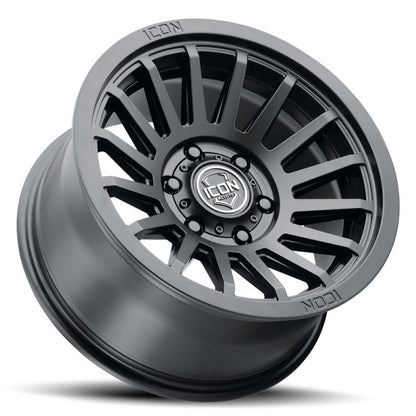 ICON Recon SLX 18x9 5x150 BP 25mm Offset 6in BS 110.1mm Hub Bore Satin Black Wheel-Wheels - Cast-ICON