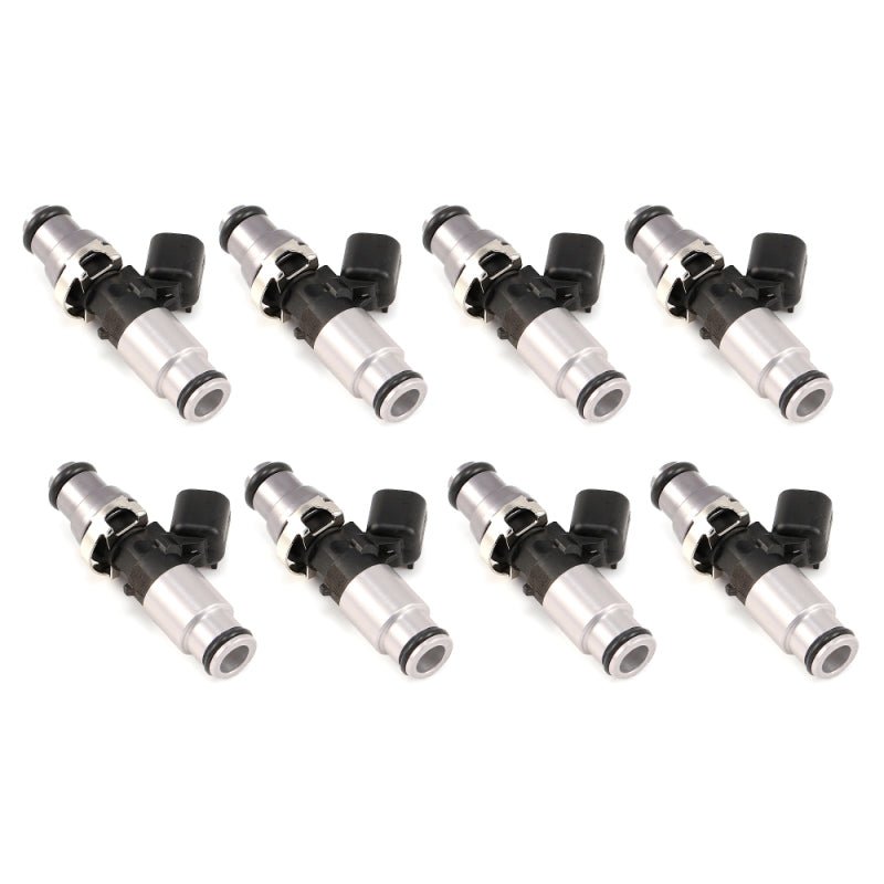 Injector Dynamics - 1050cc Injectors 60mm Length 14mm Grey Adaptor Top - Blue Bottom Adap (Set of 8) - Fuel Injector Sets - 8Cyl - Injector Dynamics