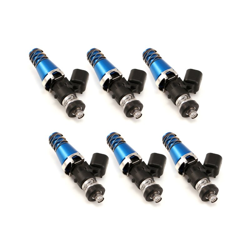 Injector Dynamics 1340cc Injectors - 60mm Length - 11mm Blue Top - Denso Lower Cushion (Set of 6) - Fuel Injector Sets - 6Cyl - Injector Dynamics