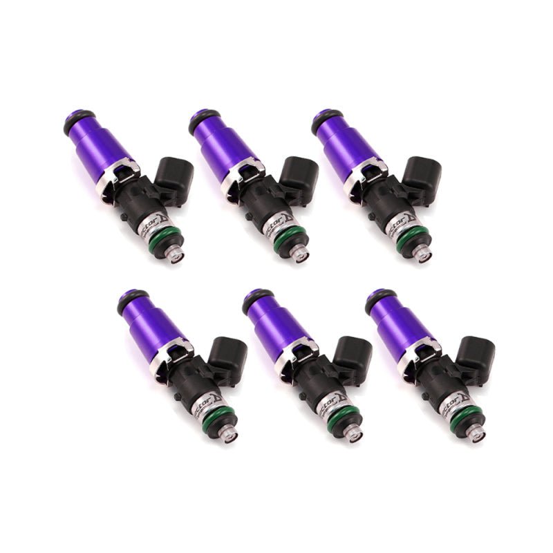 Injector Dynamics 1340cc Injectors - 60mm Length - 14mm Purple Top - 14mm Lower O - Ring (Set of 6) - Fuel Injector Sets - 6Cyl - Injector Dynamics