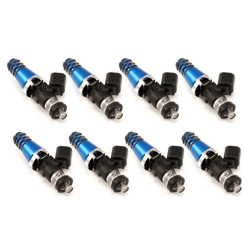 Injector Dynamics ID1050X Injectors 11mm (Blue) Adaptor Tops Denso Lower Cushions (Set of 8) - Fuel Injector Sets - 8Cyl - Injector Dynamics