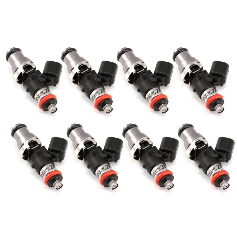 Injector Dynamics ID1050X Injectors 14mm (Grey) Adaptor Top (Set of 8) Orange Lower O - Ring - Fuel Injector Sets - 8Cyl - Injector Dynamics