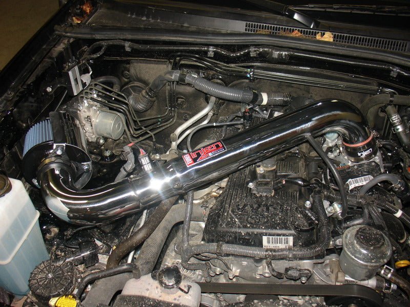 Injen 05-20 Toyota Tacoma 2.7L Wrinkle Blk Power-Flow Air Intake w/MR Tech/Heat Shield/Nano Filter-Cold Air Intakes-Injen