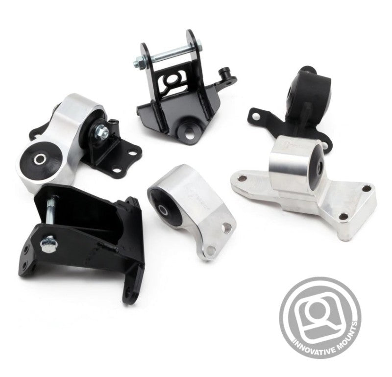 Innovative 06 - 11 Honda Civic Si K - Series Silver Billet Aluminum Mounts 75A Bushings (Not K24 Trans) Differential Mounts