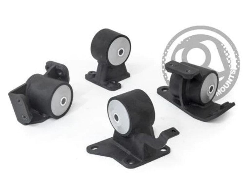 Innovative 90 - 99 Toyota MR2 5S/3S Black Steel Mounts 85A Bushings Engine Mounts
