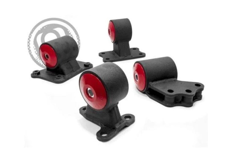 Innovative 91 - 99 Mitsubishi 3000GT / GTO 6G72 Black Steel Mounts 95A Bushings Engine Mounts
