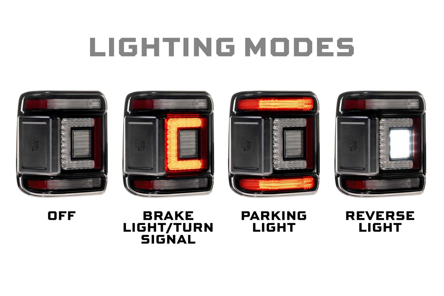 Jeep Wrangler JL (2018+): Morimoto XB Low Profile Tail Lights (Smoked) - Tail Lights - Morimoto XB LED Tails