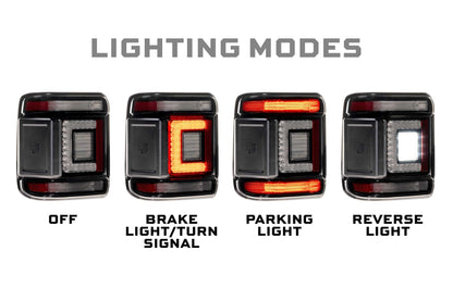 Jeep Wrangler JL (2018+): Morimoto XB Low Profile Tail Lights (Smoked) - Tail Lights - Morimoto XB LED Tails