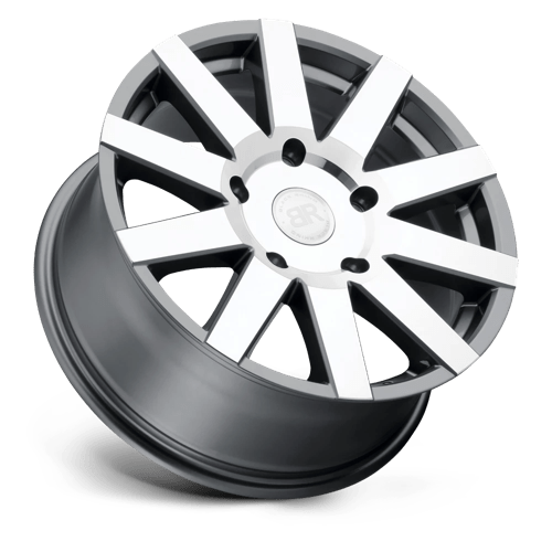 Black Rhino JOURNEY Gloss Gunmetal W/ Mirror Cut 18x8 +48 5x130mm 84.1mm