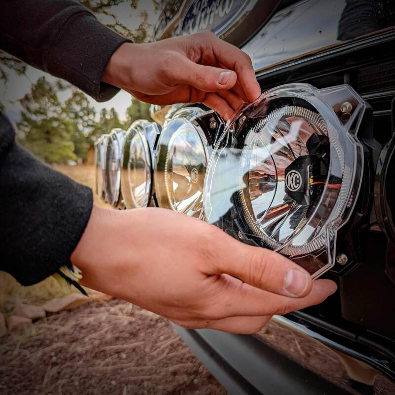 KC HiLiTES 6in. Light Shield for Gravity Pro6 LED Lights (Single) - Clear-Light Covers and Guards-KC HiLiTES