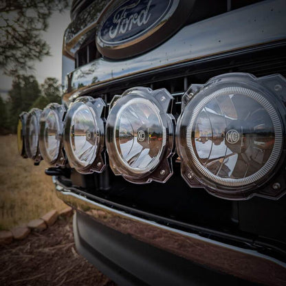KC HiLiTES 6in. Light Shield for Gravity Pro6 LED Lights (Single) - Clear-Light Covers and Guards-KC HiLiTES