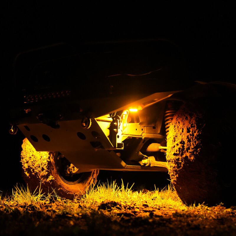 KC HiLiTES Cyclone V2 LED - Replacement Lens - Amber - Single-Light Bars & Cubes-KC HiLiTES