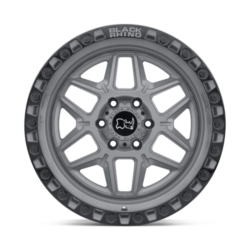 Black Rhino KELSO Battleship Gray W/ Black Ring 17x9 0 5x127mm 71.5mm
