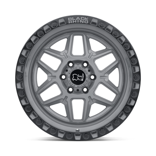 Black Rhino KELSO Battleship Gray W/ Black Ring 17x9 -18 5x114.3mm 76.1mm