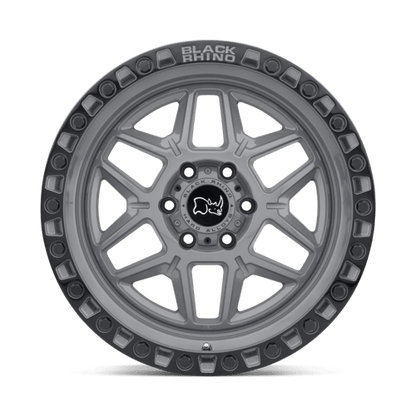 Black Rhino KELSO Battleship Gray W/ Black Ring 17x9 -18 5x114.3mm 76.1mm