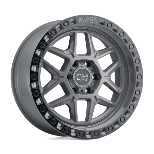 Black Rhino KELSO Battleship Gray W/ Black Ring 17x9 -18 5x114.3mm 76.1mm