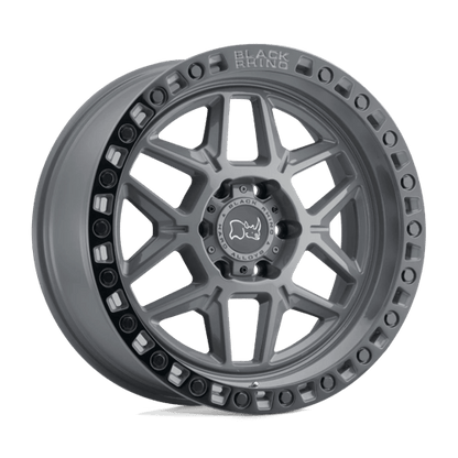 Black Rhino KELSO Battleship Gray W/ Black Ring 17x9 -18 5x114.3mm 76.1mm