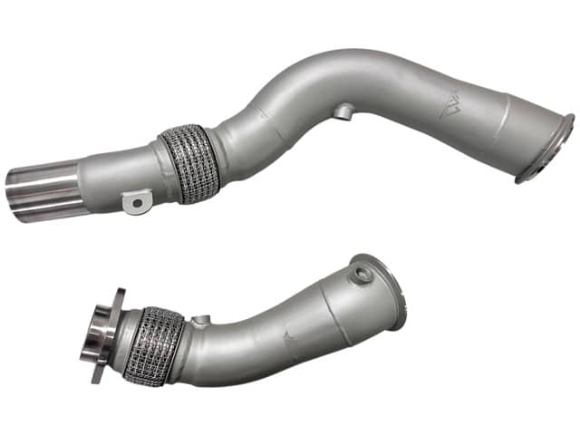 MAD BMW S55 3.5" Fat Boy Downpipes M2C M3 M4 W/ Flex Section