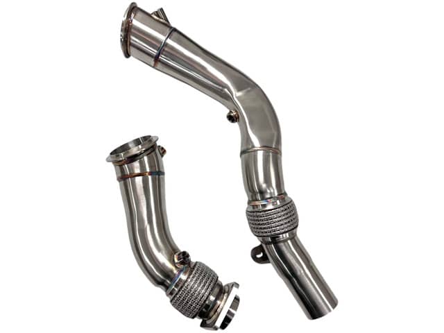 MAD BMW S55 3.5" Fat Boy Downpipes M2C M3 M4 W/ Flex Section