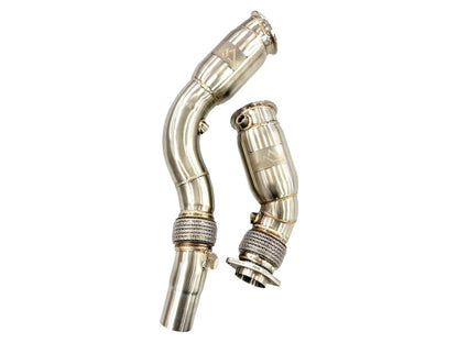MAD BMW S55 Resonated Downpipes M2C M3 M4 W/ Flex Section