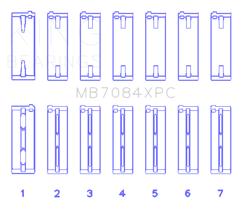King Engine Bearings Toyota 2JZGE/2JZGTE 24V 3.0L (Size .026) pMaxKote Performance Main Bearing Set Bearings