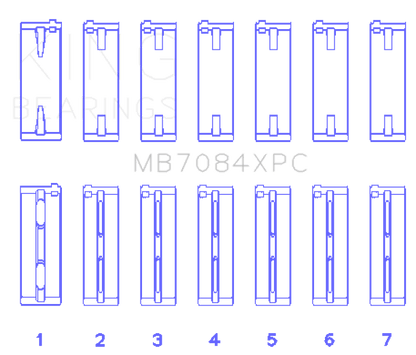 King Engine Bearings Toyota 2JZGE/2JZGTE 24V 3.0L (Size .026) pMaxKote Performance Main Bearing Set Bearings